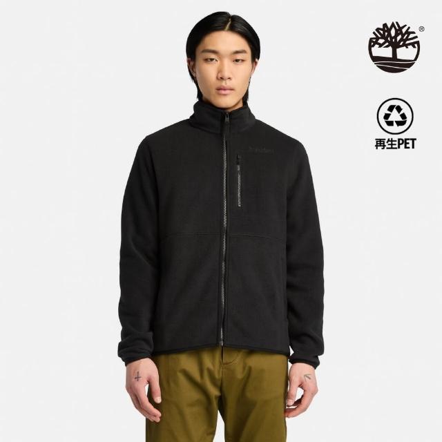 【Timberland】男款黑色抓絨外套(A69KN001)