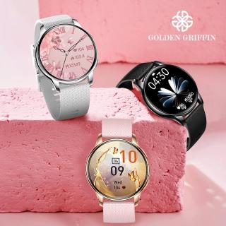 【Golden Griffin 金獅鷲】Y11 智慧手錶 圓形 多功能 運動 健康 音樂控制 女性護理 智慧語音助手 快拆錶帶