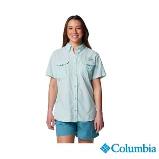 【Columbia 哥倫比亞】女款-Womens Bahama 超防曬UPF50短袖襯衫-冰川藍(UFL73130AU/IS)