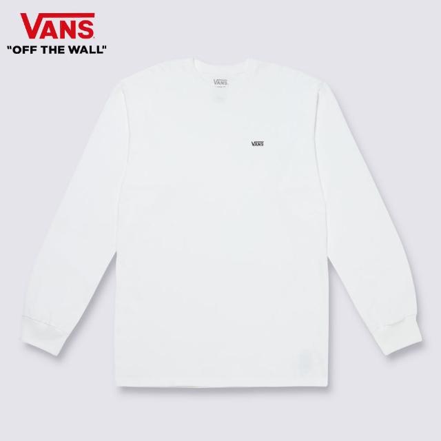 【VANS 官方旗艦】男女款白色長袖T恤