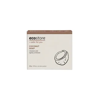 【ecostore 宜可誠】純淨香皂/香氛皂-甜椰子80g(中性膚質/去角質/無人工香精色素/無基改原料)