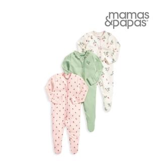 【Mamas & Papas】草莓果實-連身衣3件組(4種尺寸可選)
