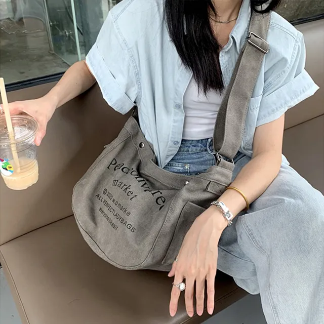 【LEEHER】雙11 女生/包包/帆布包/大容量托特包/帆布托特包/大學生斜背包/帆布大包包/束口斜背