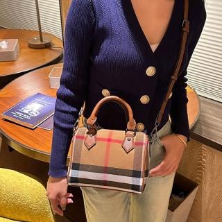 【LEEHER】女生/包包/波士頓包/帆布包/保齡球包/帆布斜揹包/手提波士頓包/枕頭包/格子小包包/精