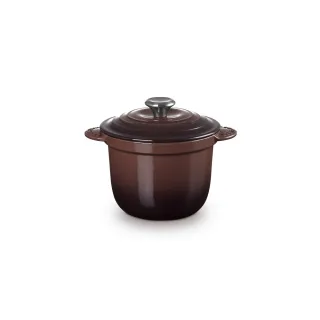 【Le Creuset】琺瑯鑄鐵萬用窈窕鍋18(巧克力棕-鋼頭)