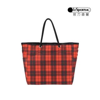 【LeSportsac官方直營】輕量尼龍 大型雙面托特包(1113 英倫塔坦)
