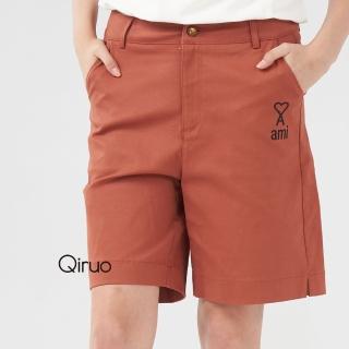 【Qiruo 奇若名品】春夏專櫃咖啡色短褲 3018C休閒褲 旅遊款(M-2XL)