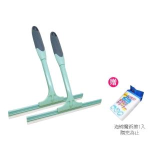 【喵汪森林】玻璃刮刀2入+贈海綿魔術擦1入(顏色隨機 清潔器 刮板 刮水器)