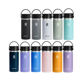 【Hydro Flask】16oz/473ml 寬口 旋轉 咖啡蓋 保溫瓶 多色可選(超強保冰 咖啡杯 無毒 重視食安)