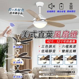 【LADUTA 拉布塔】52吋風扇 風扇燈 DC吊扇 遙控吊扇燈(電風扇 循環扇 吸頂燈)