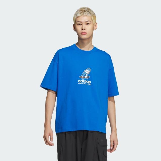 【adidas 愛迪達】短袖上衣 男款 運動 CS TEE SS M 藍 JC6828