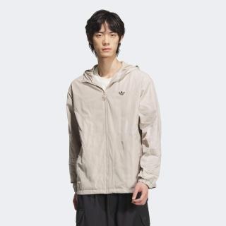【adidas 愛迪達】外套 男款 運動外套 風衣外套 三葉草 ATLT WB M 米 JD6393