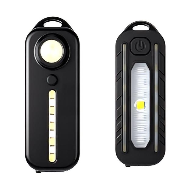 【FJ】2入組-多功能USB充電式前燈/尾燈警示燈L53(自行車燈 露營 登山 前燈 尾燈 夜間運動 安全必備)