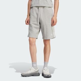 【adidas 愛迪達】短褲 男款 運動褲 三葉草 3-STRIPE SHORT 灰 IU2340
