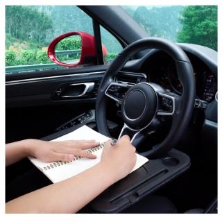【May Shop】車泊必備 方向盤餐桌車內裝用品車載餐盤飲料架 多功能寫字臺汽車餐桌(車泊必備)