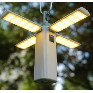 【May Shop】戶外露營燈帳篷氣氛燈長續航四葉折疊天幕多功能LED手電筒營地燈