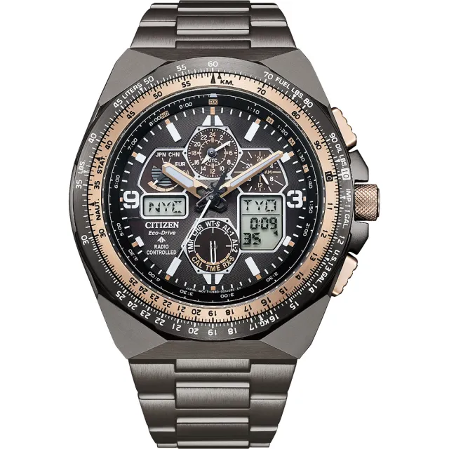 【CITIZEN 星辰】Promaster 35週年限量航空光動能電波錶手錶 開學(JY8146-54E)