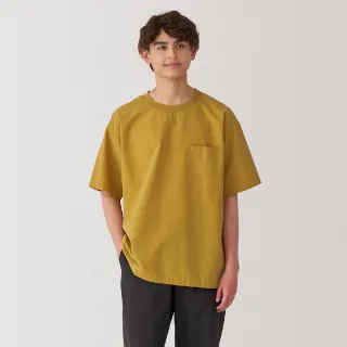 【MUJI 無印良品】男涼感圓領布帛短袖T恤(共4色)