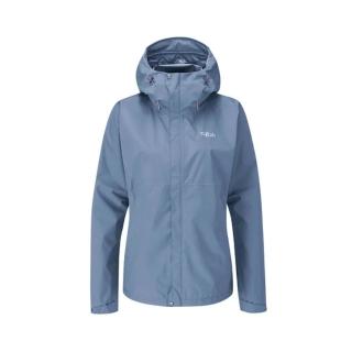 【RAB】Downpour Eco Jacket 輕量防風防水連帽外套 女款 白令海藍(QWG83)