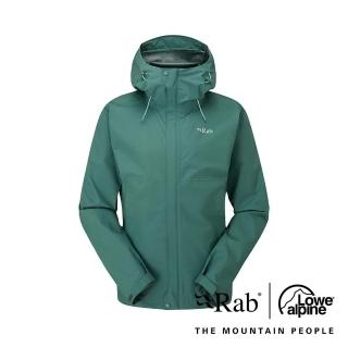 【RAB】Downpour Eco Jacket 輕量防風防水連帽外套 女款 尤加利綠(QWG83)