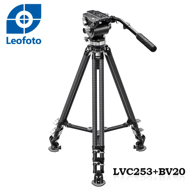 Leofoto 徠圖 LVC253C+BV20碳纖維3節三腳架含油壓雲台(彩宣總代理)