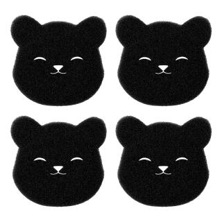 【Dagebeno荷生活】洗衣機防纏繞打結可重覆使用小黑熊洗衣球-2組(共4入)