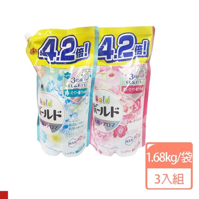 【P&G】超濃縮洗衣精 1.68kg  補充包 3入組(牧丹花香 百葉花香 平輸品)