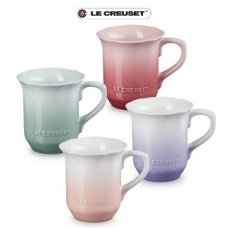 【Le Creuset】凡爾賽花園系列瓷器馬克杯330ml(淡粉紅/淡粉紫/櫻花粉/湖水綠)