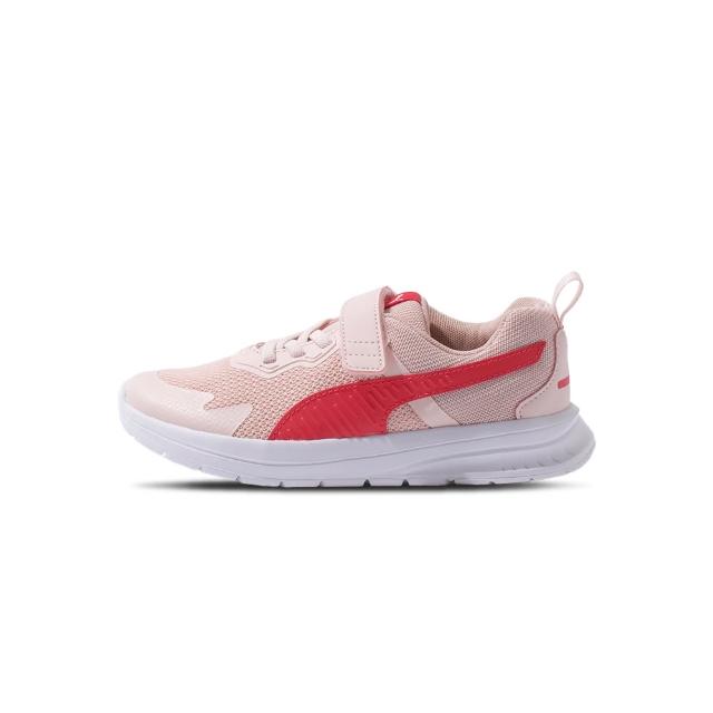 【PUMA】Evolve Run Mesh AC+ PS 中童 童鞋 粉橘色 輕量 魔鬼氈 運動 慢跑鞋 38623920