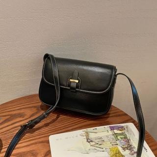 【巴黎精品】現貨+預購 側揹包真皮手提包(牛皮復古翻蓋郵差包女包包5色a1gb19)