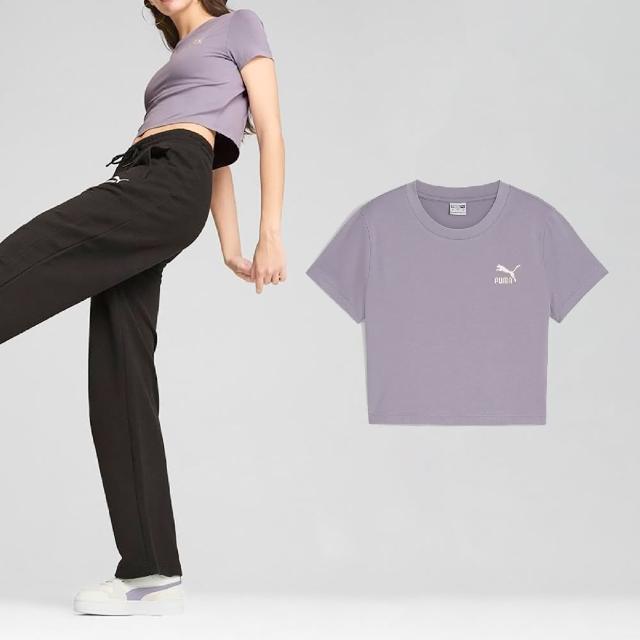 【PUMA】短袖 Classics Baby Tee 女款 紫 短版 合身 王淨同款 短T(626577-30)