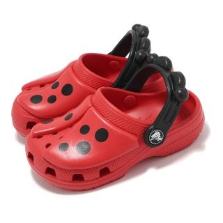 【Crocs】洞洞鞋 Classic Iam Ladybug T 小童 校園紅 黑 經典瓢蟲克駱格 小朋友 卡駱馳(2100166WG)