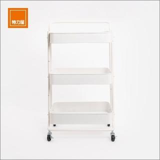 【特力屋】烤漆三層活動收納推車 白