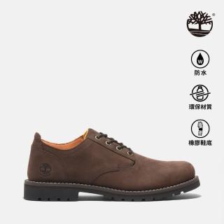 【Timberland】男款深棕色皮革防水休閒鞋(A699PW07)