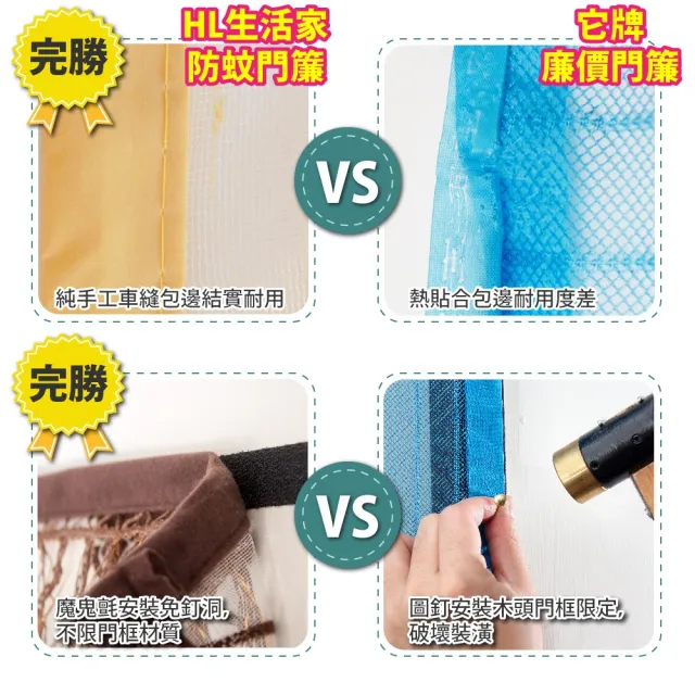 【FL 生活+】磁吸款靜音防蚊門簾(免釘快裝式/空調門簾/防蚊/空調門簾/冷氣門簾HL-153)