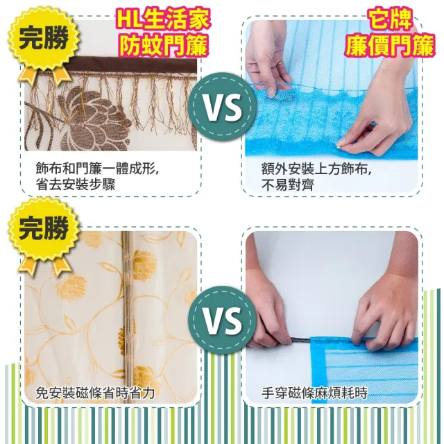 【FL 生活+】磁吸款靜音防蚊門簾(免釘快裝式/空調門簾/防蚊/空調門簾/冷氣門簾HL-153)