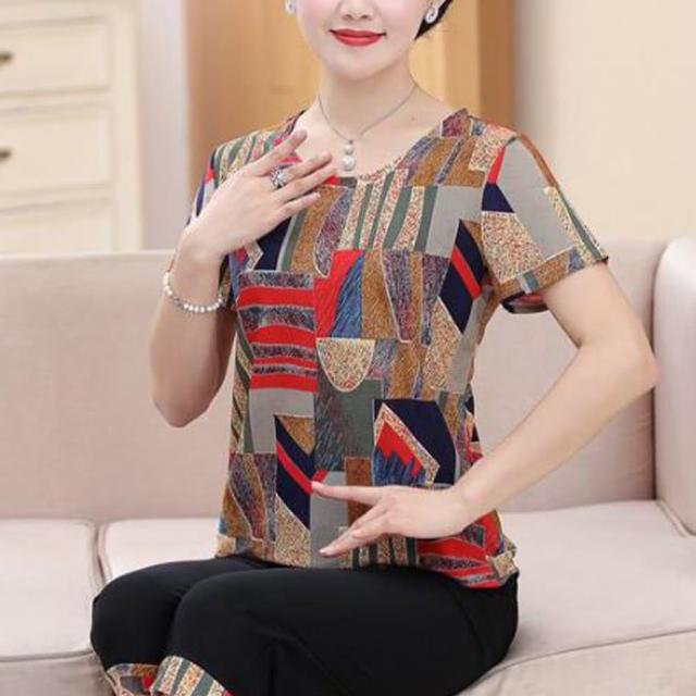 【LANNI 藍尼】現貨 時尚中年舒適彈力套裝-2色※(XL-5XL/套裝/售完不補)
