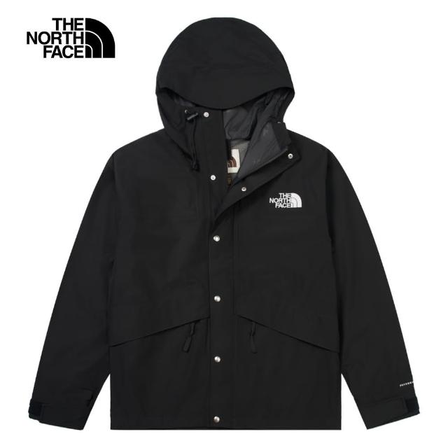 【The North Face 官方旗艦】北面男款黑色FUTURELIGHT防水透氣連帽衝鋒衣｜8AKJJK3(外套)