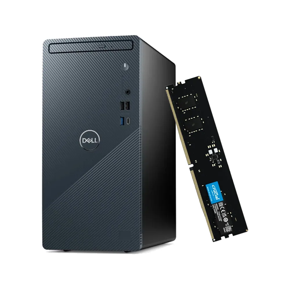 【DELL 戴爾】+8G記憶體組★i3四核心桌上型電腦(Inspiron/3030T-R1308BTWW/i3-14100/8G/512G SSD/W11/460W)