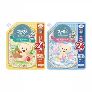 【日本 FaFa】熊寶貝繪本系列衣物柔軟精補充包 1200ml(平輸商品)