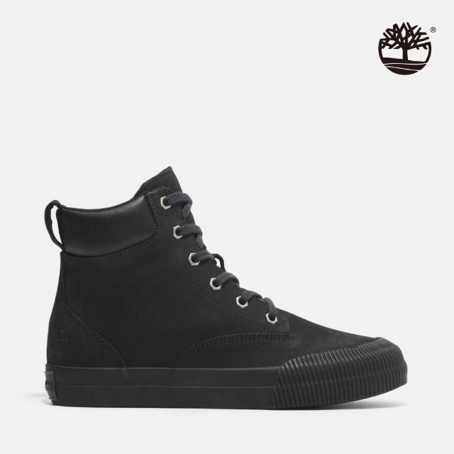 【Timberland】女款黑色皮革高筒休閒鞋(A2A7ZW05)