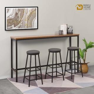 【WAKUHOME 瓦酷傢俱】Alex工業風6尺吧檯桌椅組-一桌三椅 B001-A602-3