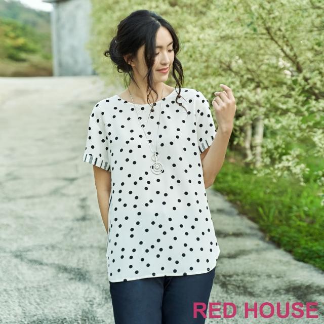 【RED HOUSE 蕾赫斯】波卡圓點條紋上衣(共2色)