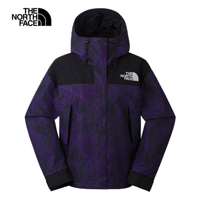 【The North Face 官方旗艦】北面女款紫色DryVent防水透氣連帽衝鋒衣｜88YX6OE(外套)