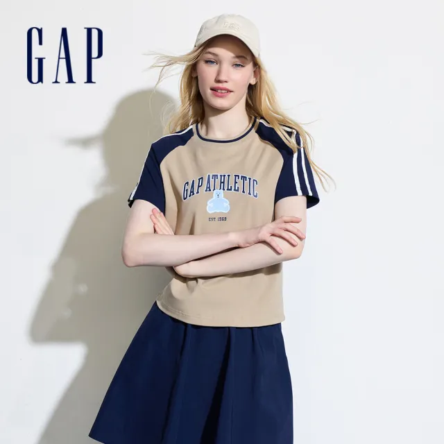 【GAP】女裝 Logo/小熊印花圓領短袖T恤 親膚系列-多款任選(465242&465249&465251)