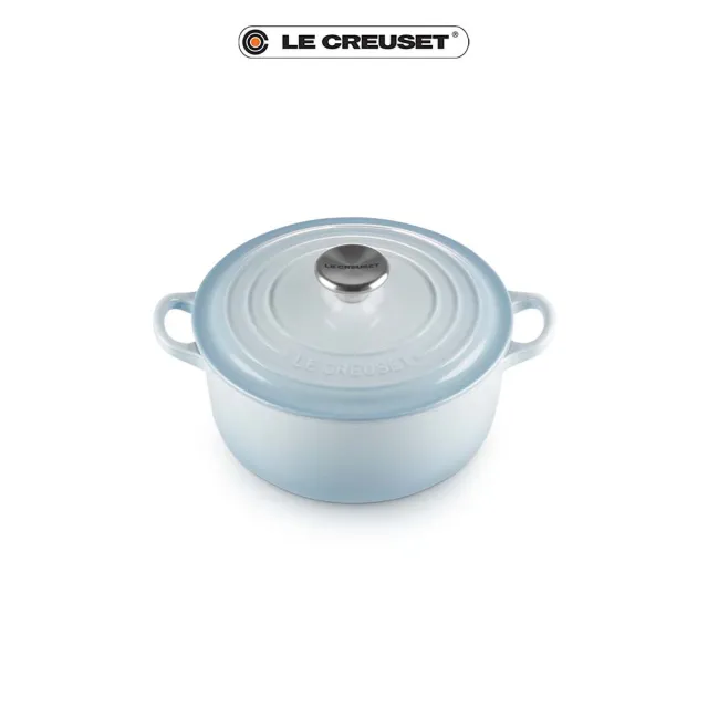 【Le Creuset】琺瑯鑄鐵鍋圓鍋 20cm(海岸藍)