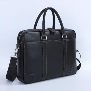 【巴黎精品】現貨+預購 真皮公事包手提包真皮革手拿包側揹包(大容量筆電側背牛皮男包包a1gy35)