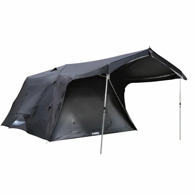 【Turbo Tent】Turbo Lite300 第3代 8人帳篷露營全套組-曜石黑(Turbo Lite300 邊片x2 + Lite300前門片)