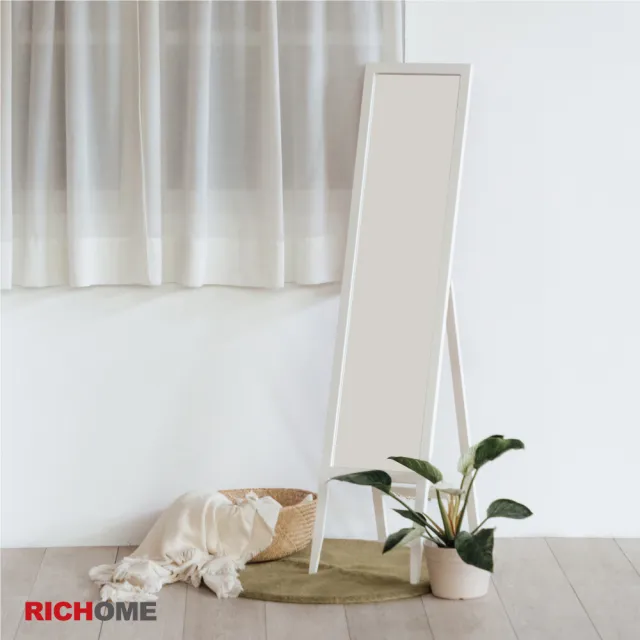 【RICHOME】防爆松木穿衣鏡(台灣製 實木框架 全身鏡 立鏡 鏡子)