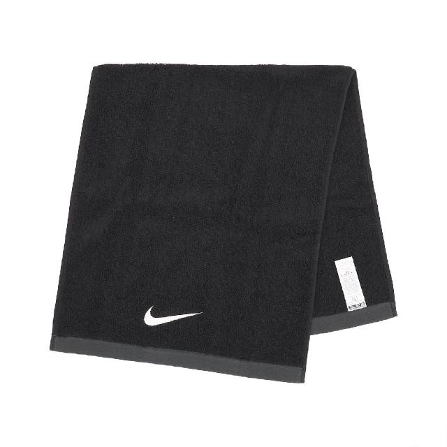 【NIKE 耐吉】毛巾 Medium Towel 黑 白 純棉 刺繡 運動毛巾(N101243801-0MD)